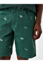 Patterned Gabardine Shorts - 5