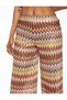 Wide Leg Beach Trousers Patterned Elastic Waist - 5