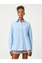 Oversize Shirt Cotton Long Sleeve Pocket Detailed - 3