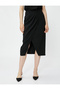 Midi Skirt Wrap Closure Deep Slit - 3