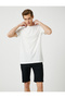 Stripe Printed T-Shirt Slim Fit Crew Neck Short Sleeve - 2