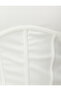 Crop T-Shirt Corset Look Short Sleeve Crew Neck - 6