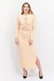 Women Ribbed Maxi Casual Dress, Coral Orange