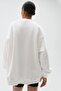 Unisex Oversize Sweatshirt Montmartre Paris Printed White – Crew Neck, 3 Thread Ribs - 2