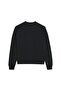 Unisex Oversize Sweatshirt Jardin Du Village Printed Black – Crew Neck, 3 Thread Ribs - 5