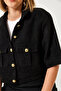 Women's Black Short Sleeve Jacket Mbms022 60501022 - 3