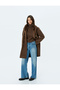 Buttoned Double Breasted Cashmere Coat with Flap Pocket Detail - 2