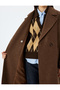 Double Breasted Buttoned Long Oversize Cashmere Coat - 5