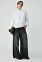 Alfreda Women's Cotton Fleece Lined Soft Round Neck Comfort Fit Basic White Sweatshirt - 3