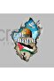 Free Palestine Illustrative Printed Oversize 3 Thread Hoodie Sweatshirt - 3