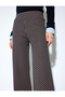 X Selected by Melis Ağazat - Comfortable Fit Patterned Wide-Leg Knitwear Trousers - 5