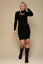 Women's Cut Out Detailed Knitwear Dress - 2