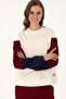 Women's Cream Crew Neck Sweatshirt 50297330-Vr071 - 3