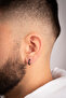Men's Steel Hoop Earrings Rust No Darkening - 6