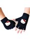 Black Hello Kitty Printed Cut Finger Gloves - 4
