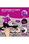 V732 Inline Skating Shoes | Purple | Size: 34-38 Eur (UK 1.5-5) | Flash Wheels | Adjustable - 2