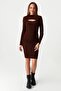 Women's Cut Out Detailed Knitwear Dress - 2