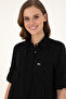 Women's Black Mini Size Woven Dress 50297365-Vr046 - 2