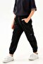 Cargo Boys' Trousers with Elastic Waist and Leg Pockets