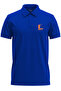 Hunting Hunter and Hunting Dog Design Printed Cotton Regular Fit Polo Blue T-Shirt