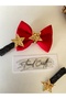 Glitter Sequined New Year's New Year's Special Design Red Bow 3-Piece Buckle Set - 2