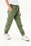 Cargo Boys' Trousers with Elastic Waist and Leg Pockets