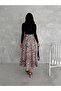 Scuba Leopard Skirt Maxi-Length / Long Patterned Skirt / High Waist Long Skirt - 7