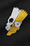 تي شيرت ديسكوب هيد مطبوع ياراي قصة فضفاضة أسود 1182 - 2