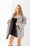 Women's Stamp Jacket with Detachable Scarf - 8