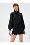Tweed Shorts Skirt Double Slit Detailed Glitter - 2