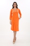 Velvet Winter Dress with Stone Embroidery Detail - 4