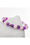Amethyst and Pink Quartz Stone Bracelet-8 mm