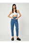 Elastic Waist Jeans High Waist - Baggy Jeans - 2