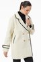 Knit coat with neckline detail ecru - 2