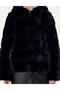 Navy Blue Hooded Faux Fur 50290327-Vr033 - 7