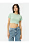 Crop T-Shirt Crew Neck Short Sleeve Slim Fit - 3