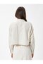 Crop Shirt with Cargo Pocket Buttons and Metal Accessories - 4