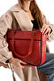 Genuine Leather Luxury Large Size Women's Hand and Shoulder Bag |   A Quality Genuine Leather Red Bag - 2