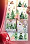 Pine Trees Christmas New Year Glass Door Wall Sticker Set