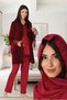 Venera Effort Maternity Lace Detailed Elegant 4-Piece Luxury Pajamas Set