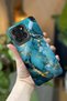 S71 Compatible Camera Protected Light Blue Marble Pattern Hd Printed Silicone Case