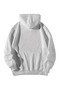 Unisex White What Am I Doing with My Lives Printed Oversize Kangaroo Pocket Hooded Sweatshirt - 2