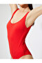 Basic Swimsuit U-Neck Strap Textured Covered - 5