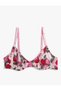 Floral Unfilled Cupless Underwire Strap Bra - 2