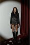 Black Silver Sequin Mini Skirt - 2
