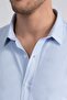 Modern Slim Fit Long Sleeve Cotton Easy Iron Dobby Men's Blue Shirt - 3