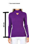 Green Women's Half Turtleneck Lycra Knitwear Blouse with Front Window - 8