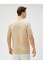 Slogan Printed T-Shirt Crew Neck Slim Fit Cotton - 4