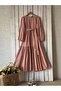 Modest Orange Crinkle Poplin Layered Dress