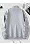 2-Piece Unisex Stand Collar Zippered Oversize Sweatshirt - 5